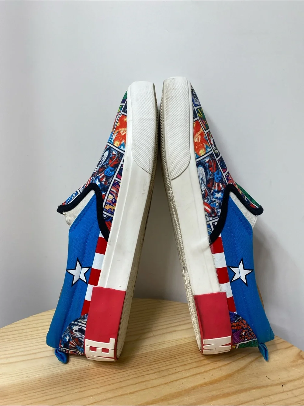 Ground Up Marvel Comics Graphic Print Unisex Slip On Sneakers Men’s Size 11.5